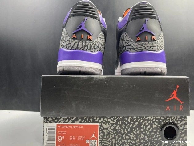 Rep Husky Court 050 3 Purple CT8532 Jordan Retro Air Black 0816